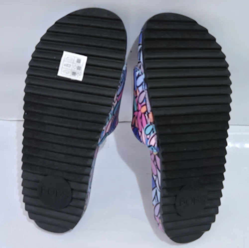 Skechers‎ Women's BOBS JGoldcrown Love Slide Sandals Colorful Hearts